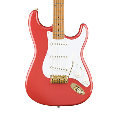 Fender Limited Edition Vintera II '50s Stratocaster Roasted Akçaağaç Sap Gold Hardware Fiesta Red Elektro Gitar
